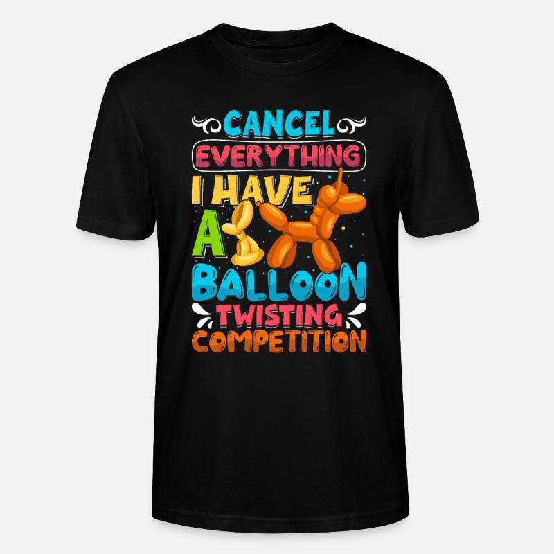 Party Balloon Design - Stanley/Stella Unisex Bio-T-Shirt CRAFTER - Schwarz