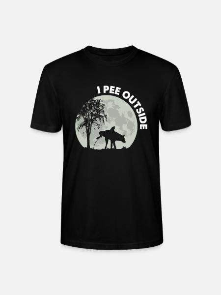 I Pee Outside Dog - Stanley/Stella CRAFTER Unisex Organic T-Shirt - black