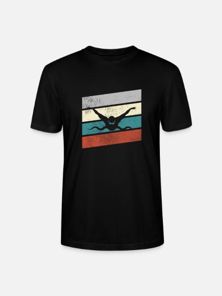 Natation Rétro - T-shirt bio CRAFTER Stanley Stella Unisexe - noir
