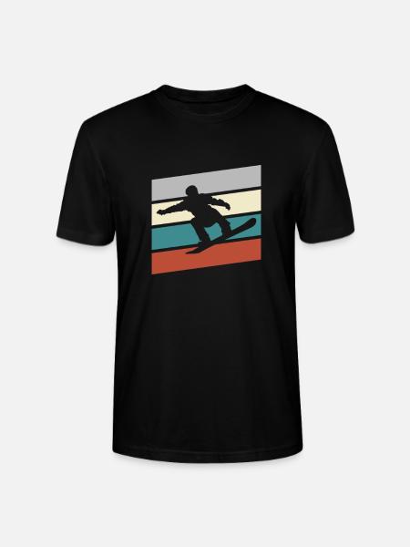 Snowboard Rétro - T-shirt bio CRAFTER Stanley Stella Unisexe - noir