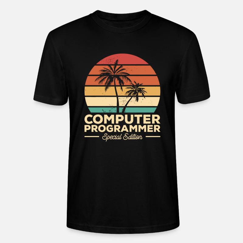 Retro Computerprogrammierer Sonderedition - Stanley/Stella Unisex Bio-T-Shirt CRAFTER - Schwarz