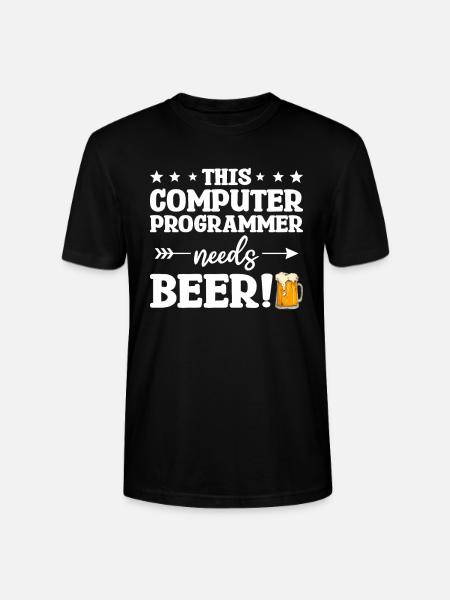 Dieser Computerprogrammierer braucht Bierprogrammierung - Stanley/Stella Unisex Bio-T-Shirt CRAFTER - Schwarz