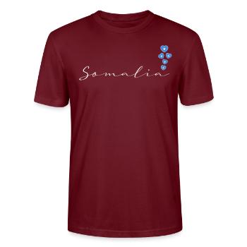 Somalia - Stanley/Stella Unisex Bio-T-Shirt CRAFTER - Burgunderrot - Vorne - Alina (178cm) & Michal (187cm)