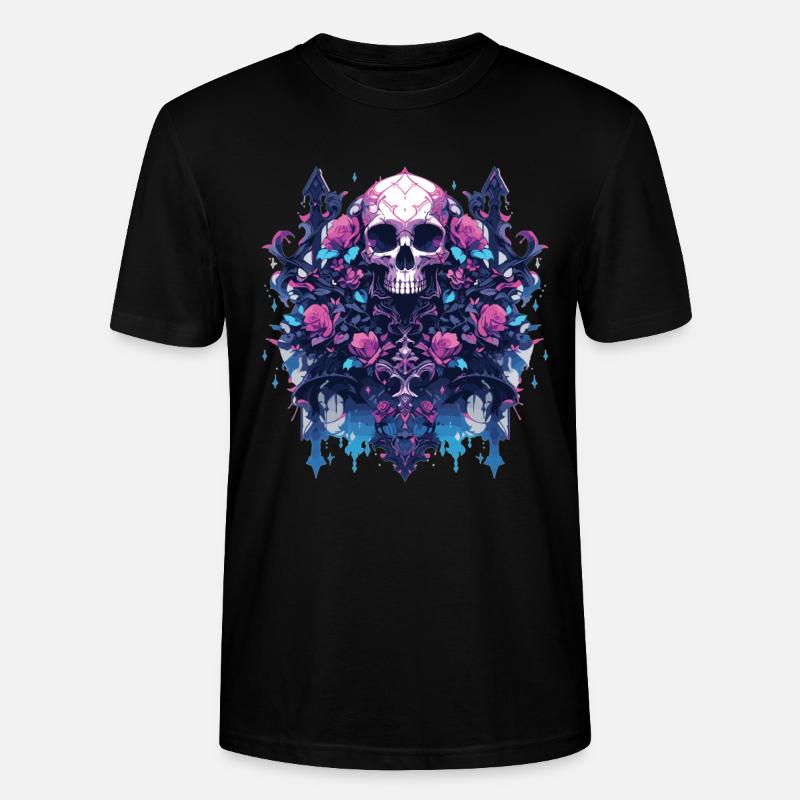 Crâne Crâne Crânes Crâne Squelette - T-shirt bio CRAFTER Stanley Stella Unisexe - noir