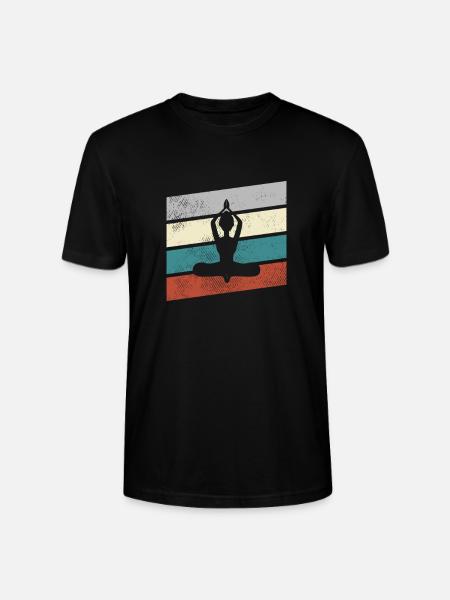 Yoga Retro - Stanley/Stella Unisex Bio-T-Shirt CRAFTER - Schwarz