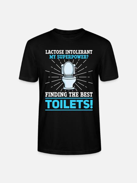Lactose intolerant toilets - intolerance - Stanley/Stella CRAFTER Unisex Organic T-Shirt - black