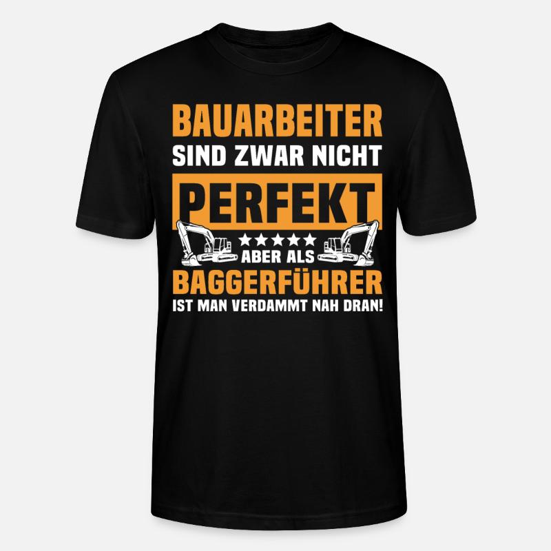 Baggerführer Bagger - Stanley/Stella Unisex Bio-T-Shirt CRAFTER - Schwarz