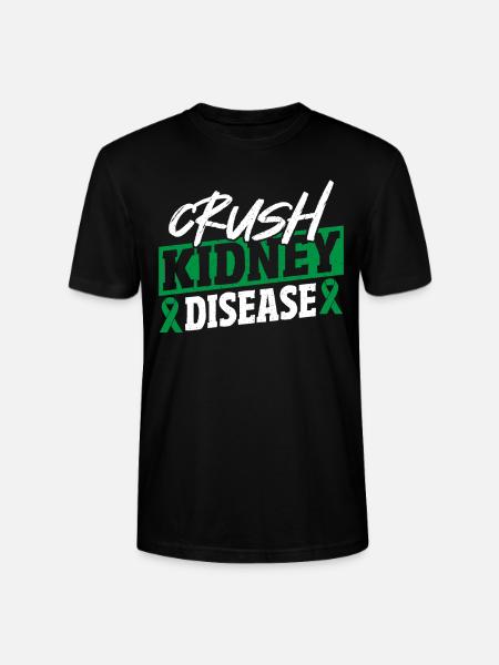 Crush Kidney Disease Green Ribbon - Stanley/Stella CRAFTER Unisex Organic T-Shirt - black