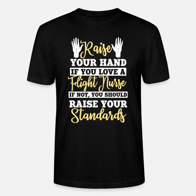 Lustiger Spruch Flight Nurse - Stanley/Stella Unisex Bio-T-Shirt CRAFTER - Schwarz