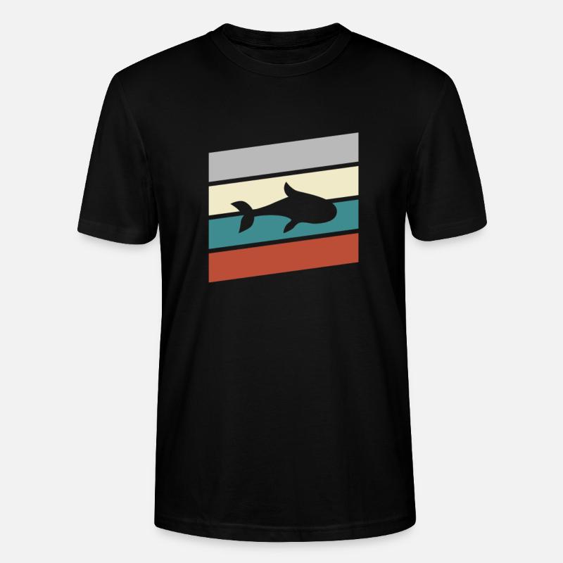 Fisch Retro - Stanley/Stella Unisex Bio-T-Shirt CRAFTER - Schwarz