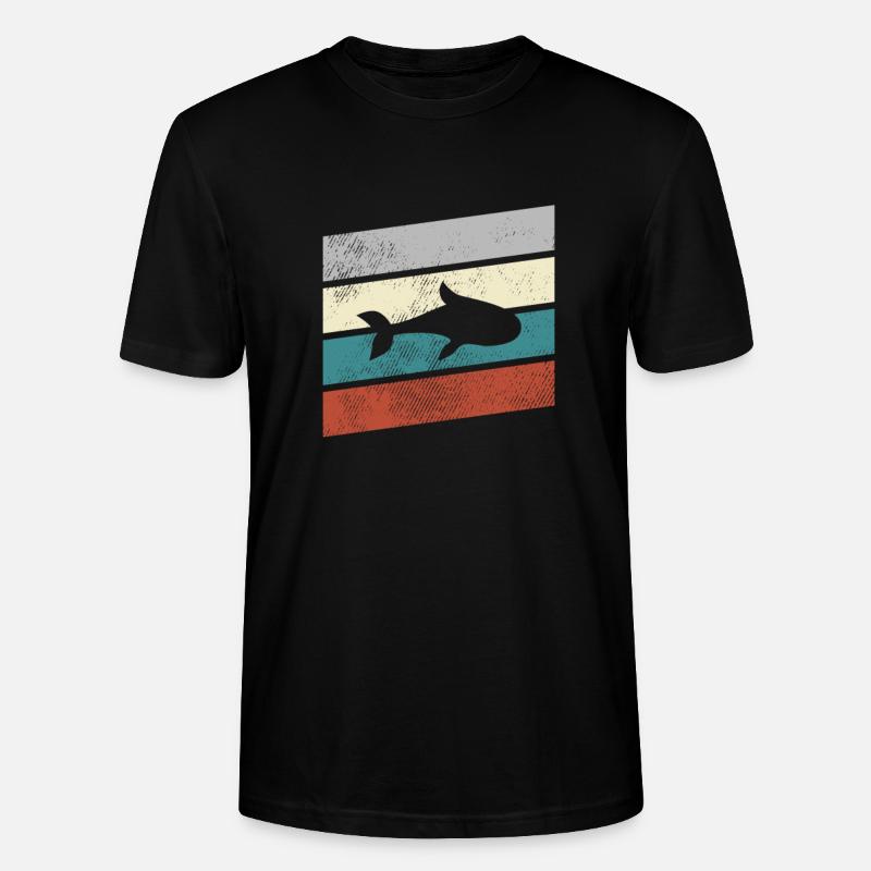 Fisch Retro - Stanley/Stella Unisex Bio-T-Shirt CRAFTER - Schwarz