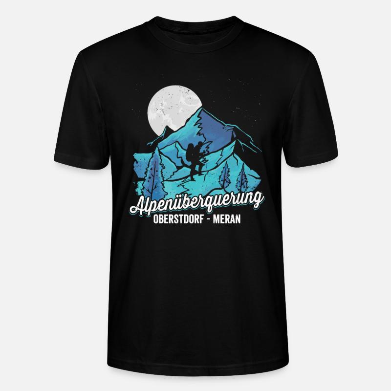Alpenüberquerung Oberstdorf Meran Pilgerweg - Stanley/Stella Unisex Bio-T-Shirt CRAFTER - Schwarz
