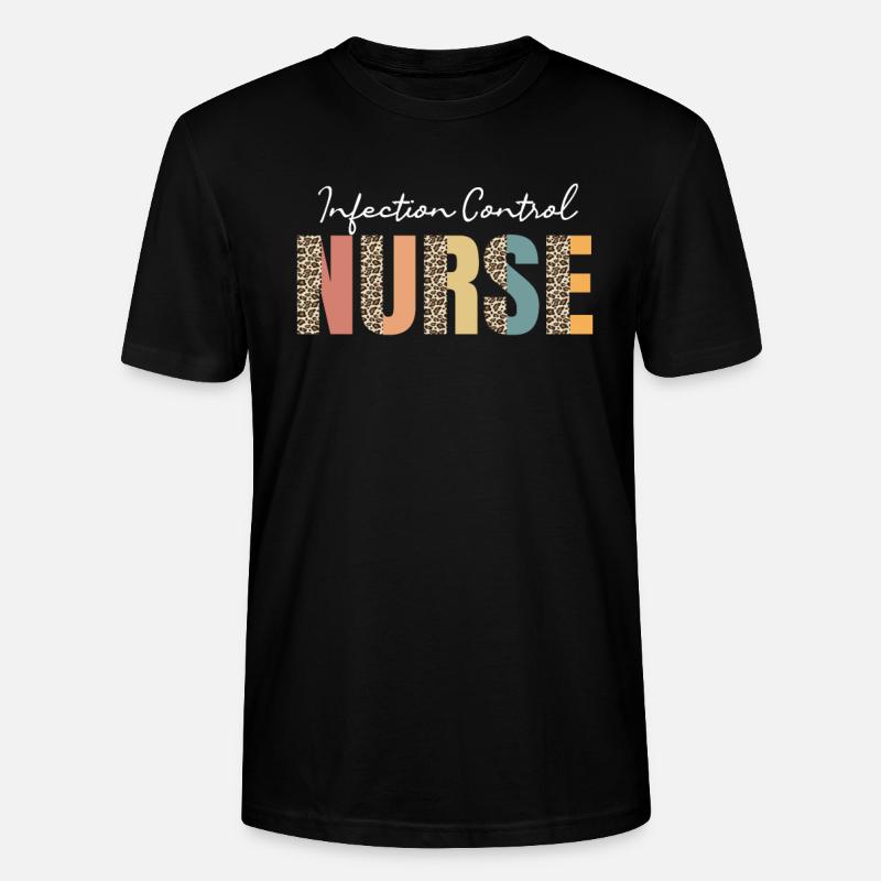 Hygiène infirmière Léopard Pattern - T-shirt bio CRAFTER Stanley Stella Unisexe - noir