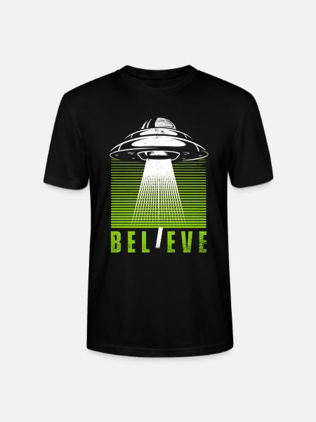 Believe Conspiracy Außerirdischer Ufo Alien - Stanley/Stella CRAFTER Unisex Organic T-Shirt - black