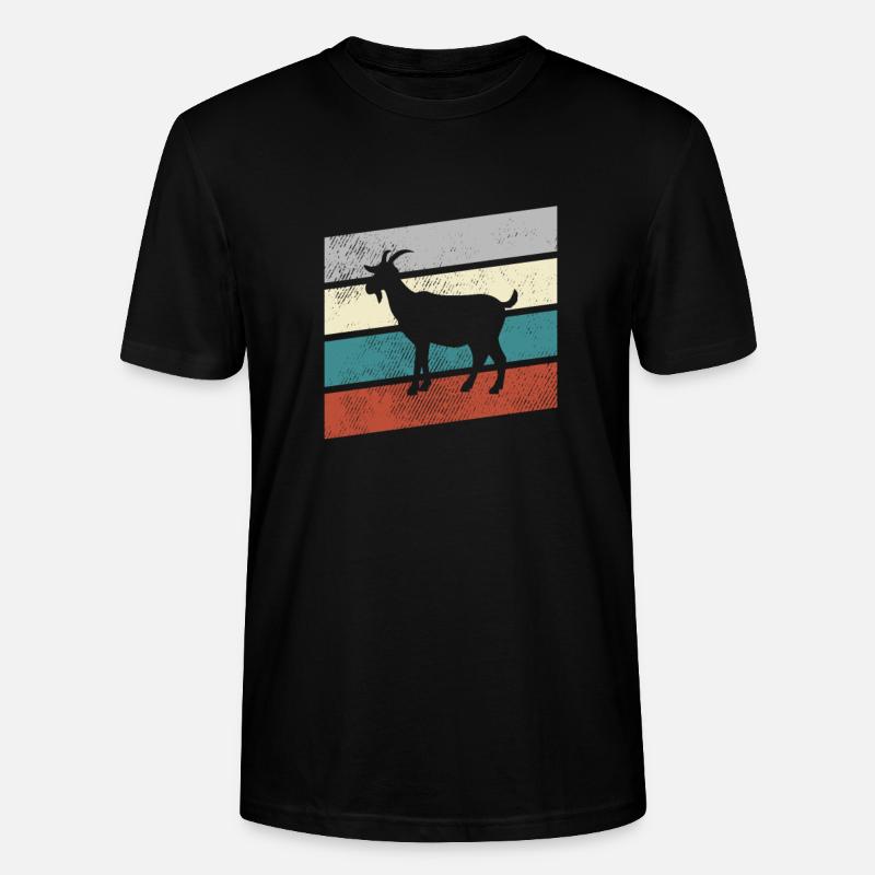 Ziege Retro - Stanley/Stella Unisex Bio-T-Shirt CRAFTER - Schwarz