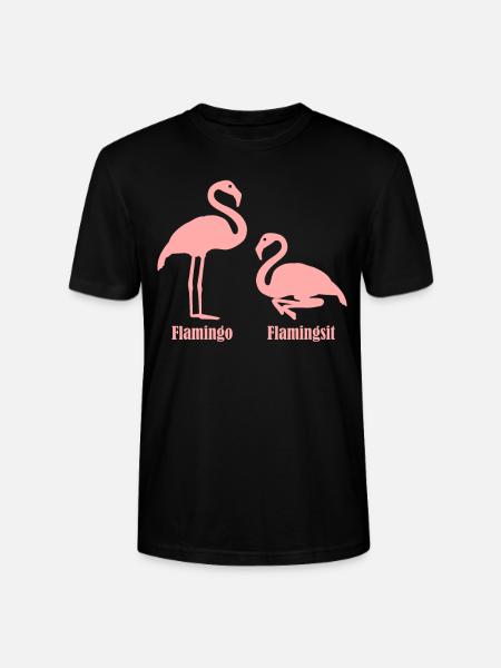 Flamingo Flamingsite Flamingos - Stanley/Stella CRAFTER Unisex Organic T-Shirt - black