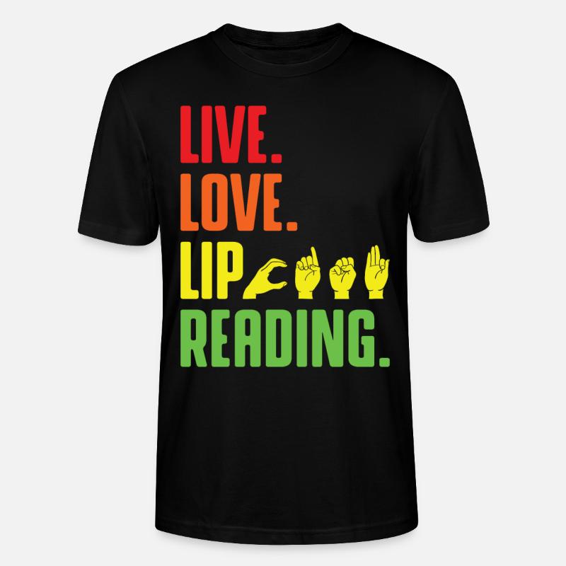 Deaf Pride ASL Gebärdensprache - Stanley/Stella Unisex Bio-T-Shirt CRAFTER - Schwarz
