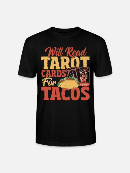 Tarotkartenleser Liest Tarotkarten für Tacos - Stanley/Stella Unisex Bio-T-Shirt CRAFTER - Schwarz