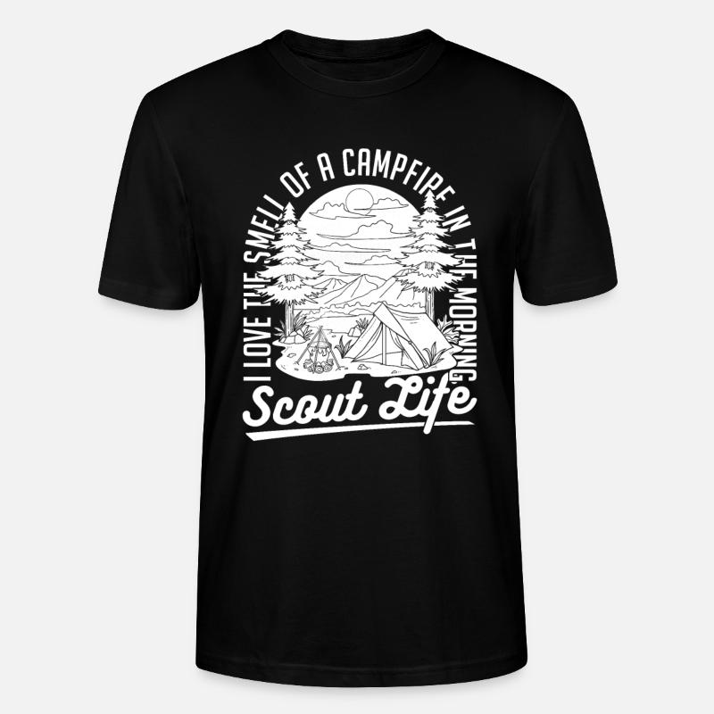 Feu de camp scout - T-shirt bio CRAFTER Stanley Stella Unisexe - noir