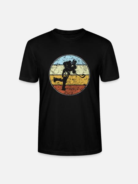 Eishockey Retro - Stanley/Stella Unisex Bio-T-Shirt CRAFTER - Schwarz