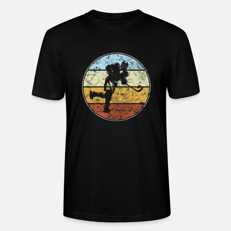 Eishockey Retro - Stanley/Stella Unisex Bio-T-Shirt CRAFTER - Schwarz