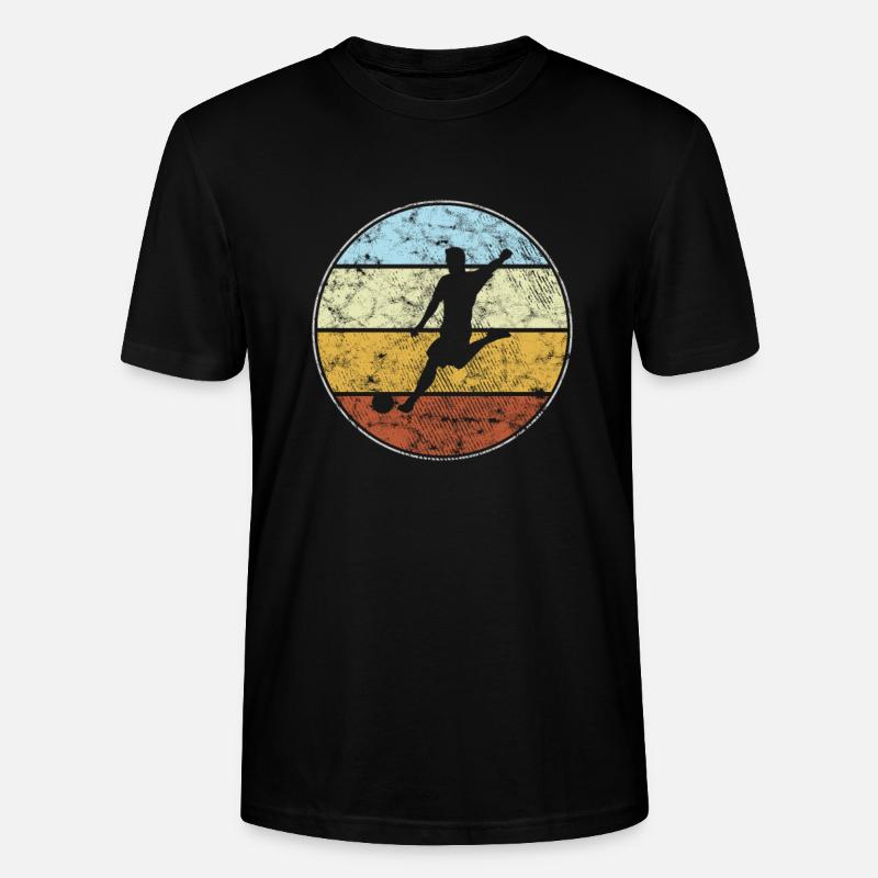 Fußball Retro - Stanley/Stella Unisex Bio-T-Shirt CRAFTER - Schwarz