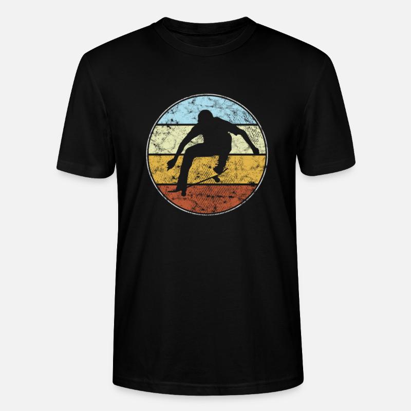 Skating Retro - Stanley/Stella Unisex Bio-T-Shirt CRAFTER - Schwarz