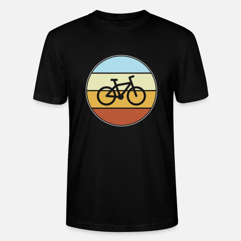 Fahrrad Retro - Stanley/Stella Unisex Bio-T-Shirt CRAFTER - Schwarz