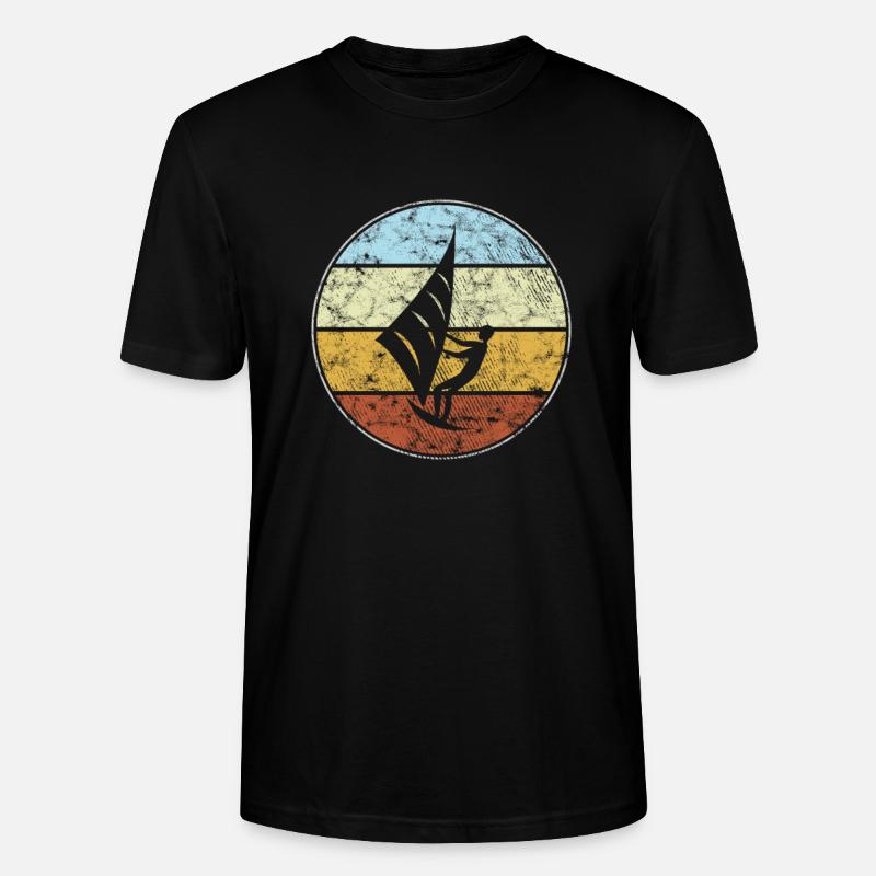 Kite Surf Rétro - T-shirt bio CRAFTER Stanley Stella Unisexe - noir