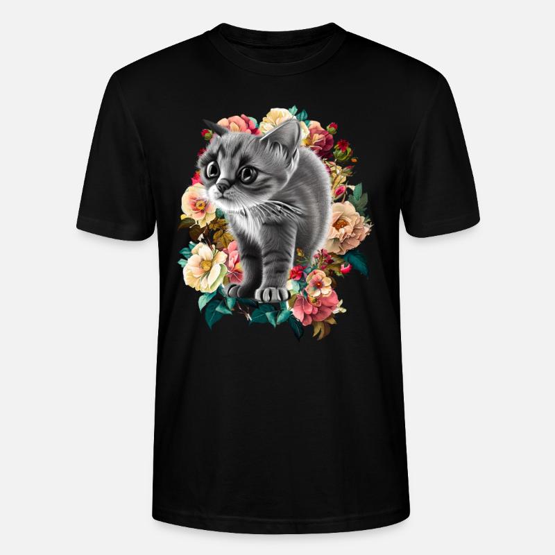Katze - Stanley/Stella Unisex Bio-T-Shirt CRAFTER - Schwarz