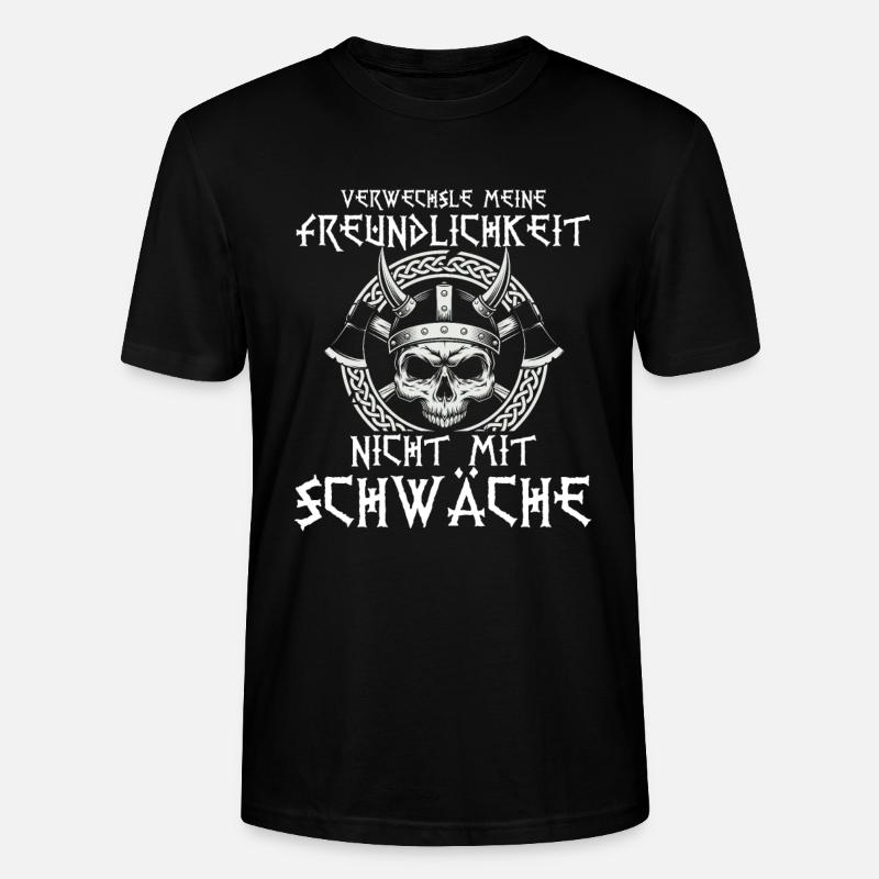 Walhalla Freundlichkeit Schwäche - Stanley/Stella Unisex Bio-T-Shirt CRAFTER - Schwarz