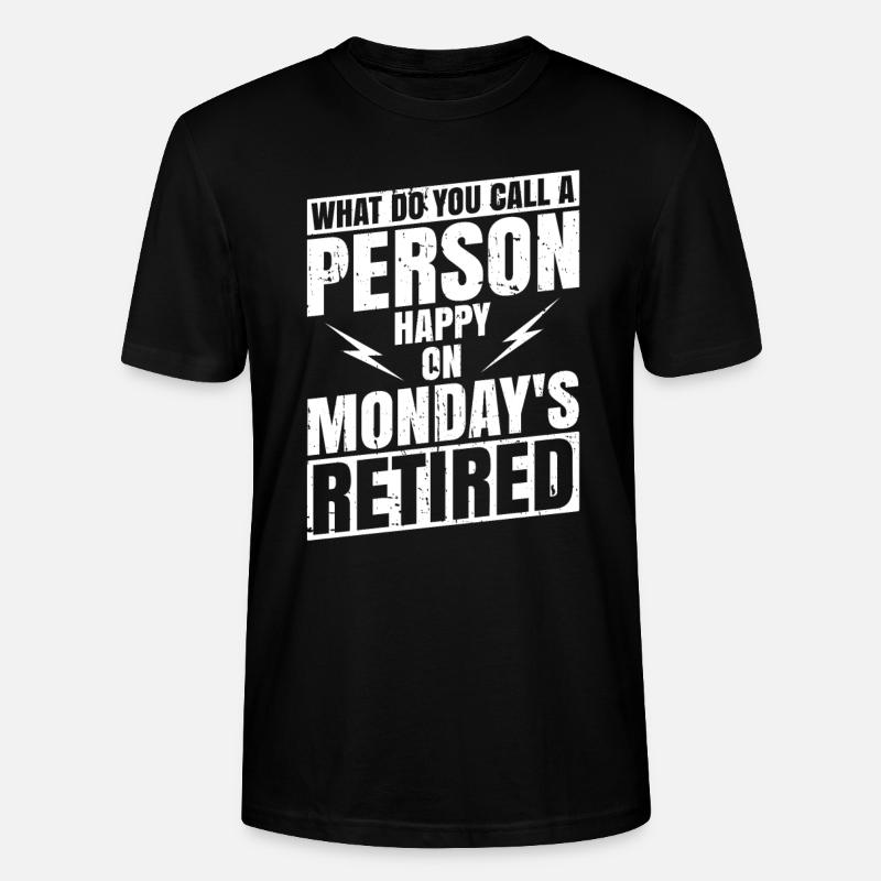 Pension de pensionné - T-shirt bio CRAFTER Stanley Stella Unisexe - noir