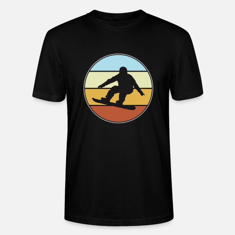 Snowboard Rétro - T-shirt bio CRAFTER Stanley Stella Unisexe - noir