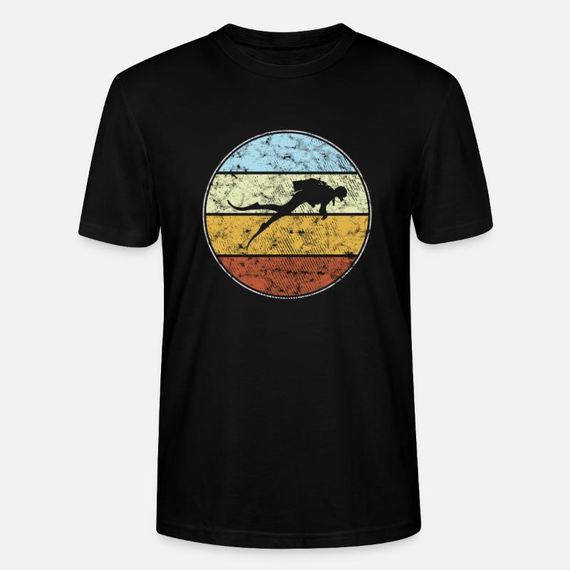 Plongée Rétro - T-shirt bio CRAFTER Stanley Stella Unisexe - noir