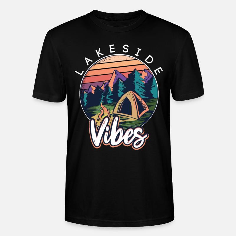 Lakeside Vibes Mode - T-shirt bio CRAFTER Stanley Stella Unisexe - noir