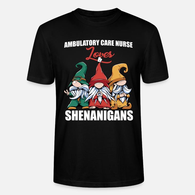 Ambulante Krankenschwester St. Patrick's Day - Stanley/Stella Unisex Bio-T-Shirt CRAFTER - Schwarz