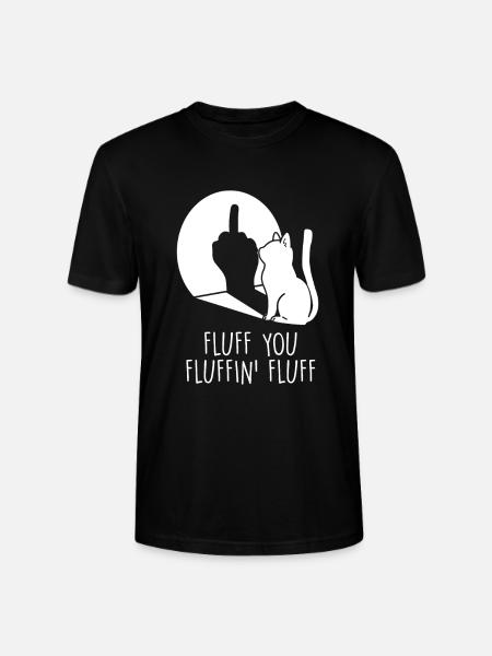 Fluff You Katze Mittelfinger - Stanley/Stella Unisex Bio-T-Shirt CRAFTER - Schwarz