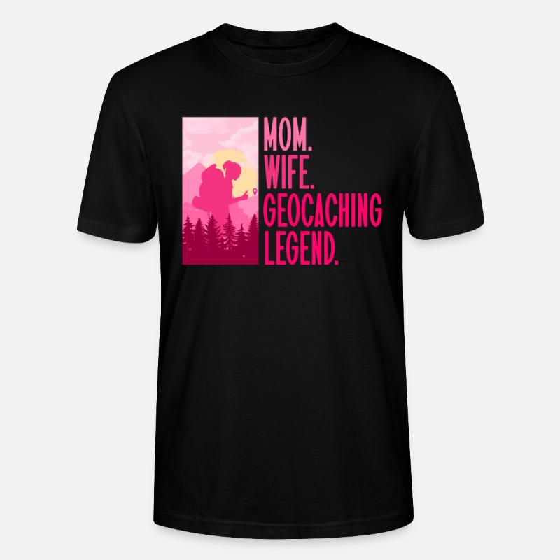 Mutter. Ehefrau. Geocaching-Legende. - Geocaching - Stanley/Stella Unisex Bio-T-Shirt CRAFTER - Schwarz