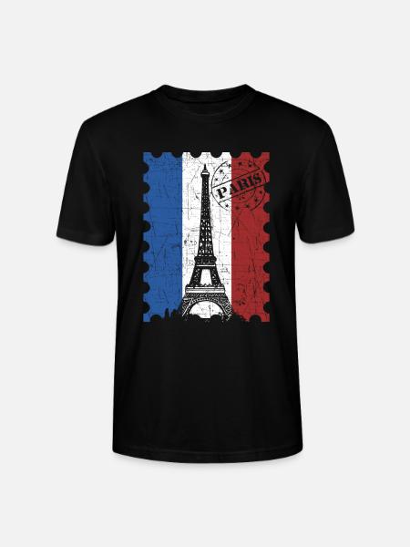 Parisian stamp French tour guide - Stanley/Stella CRAFTER Unisex Organic T-Shirt - black