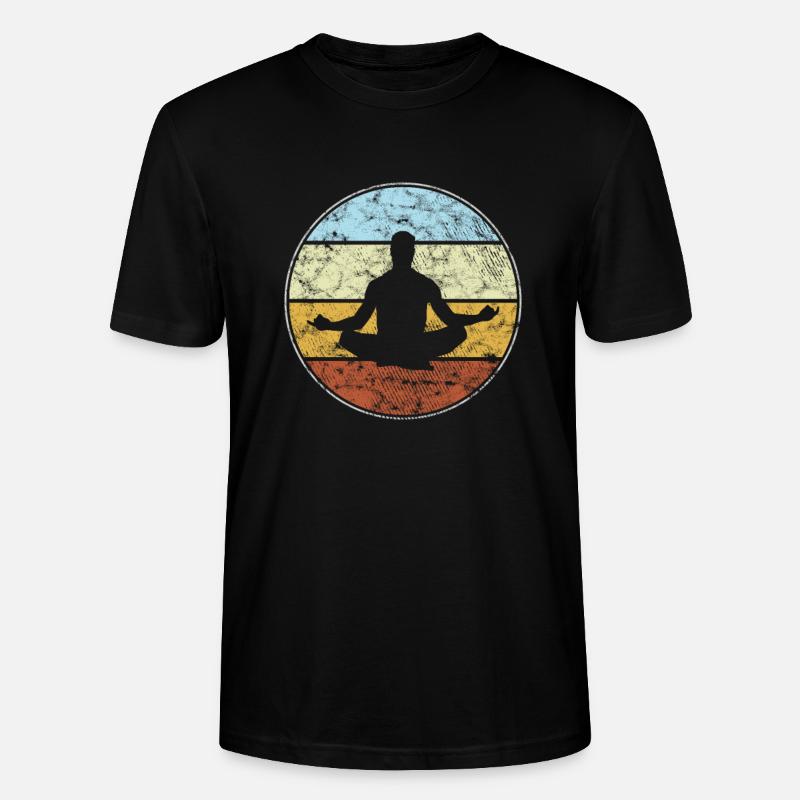 Méditation Rétro - T-shirt bio CRAFTER Stanley Stella Unisexe - noir