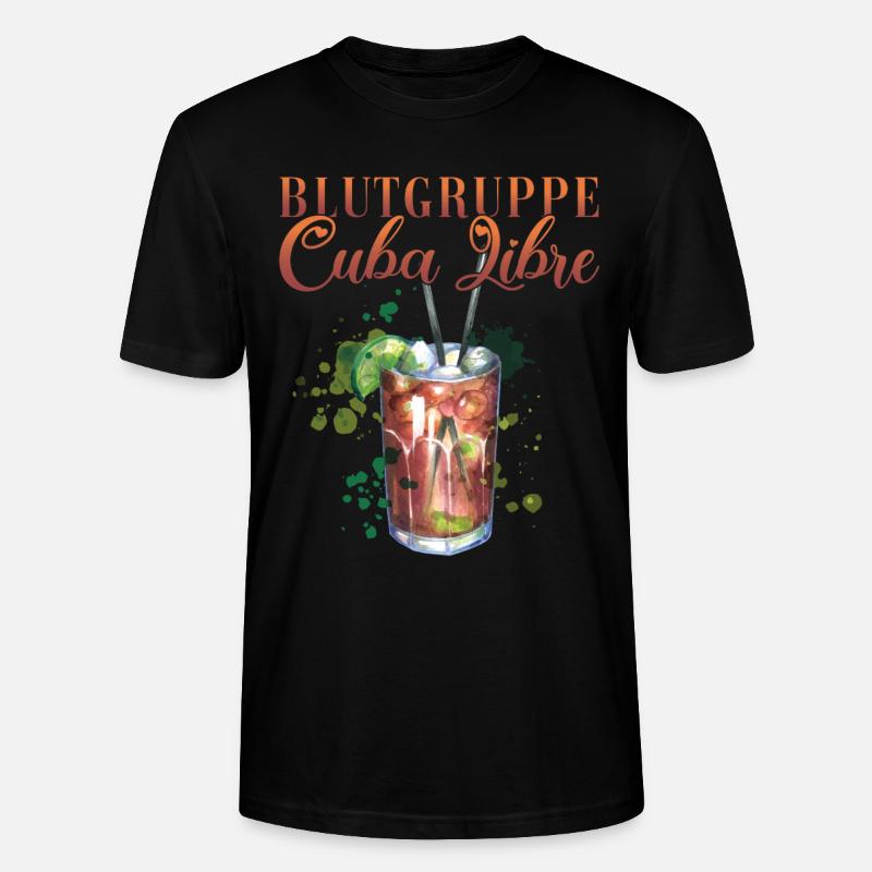 Blutgruppe Cuba Libre Cocktail Barkeeper - Stanley/Stella Unisex Bio-T-Shirt CRAFTER - Schwarz