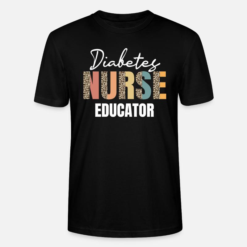 Diabetes Krankenschwester Geschenkidee - Stanley/Stella Unisex Bio-T-Shirt CRAFTER - Schwarz