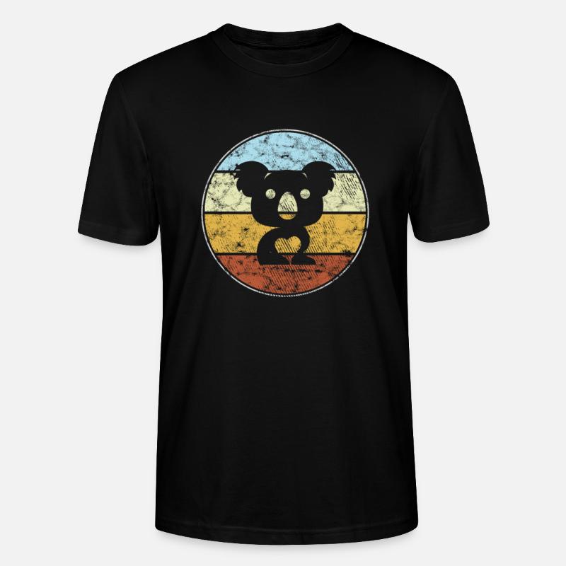 Koala Bär Retro - Stanley/Stella Unisex Bio-T-Shirt CRAFTER - Schwarz