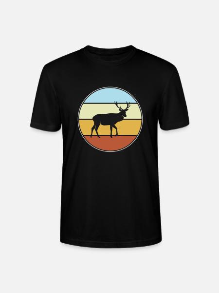 Hirsch Retro - Stanley/Stella CRAFTER Unisex Organic T-Shirt - black