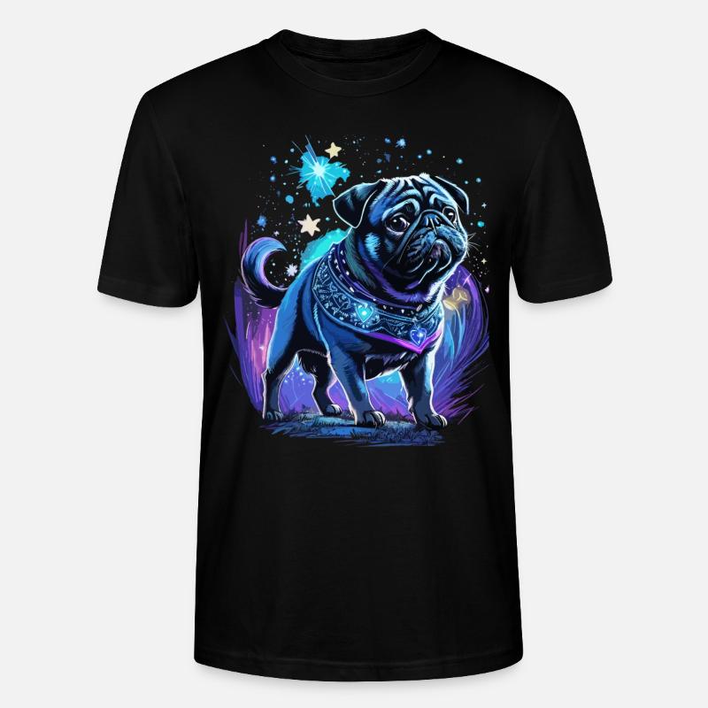Mitternachtszauber Mops Hund - Stanley/Stella Unisex Bio-T-Shirt CRAFTER - Schwarz