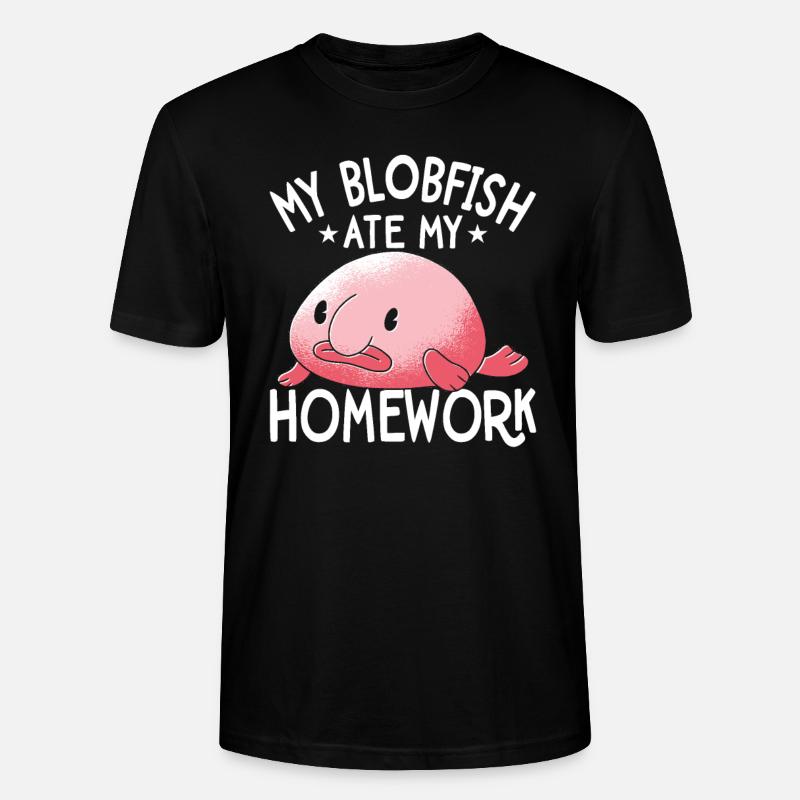 Blobfish a mangé mes devoirs Le propriétaire de Blobfishe - T-shirt bio CRAFTER Stanley Stella Unisexe - noir