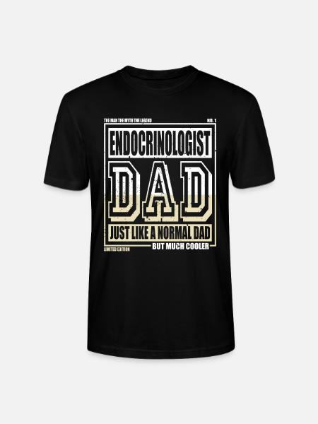 Endocrinologist Dad Gift - Stanley/Stella CRAFTER Unisex Organic T-Shirt - black