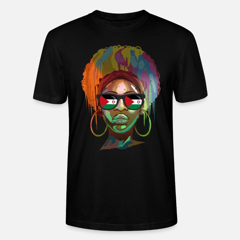 Westsahara - Stanley/Stella Unisex Bio-T-Shirt CRAFTER - Schwarz