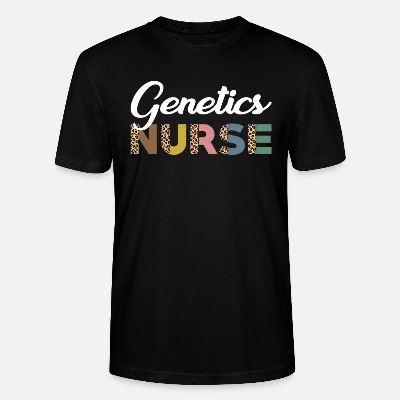 Infirmière génétique Léopard Empreinte - T-shirt bio CRAFTER Stanley Stella Unisexe - noir