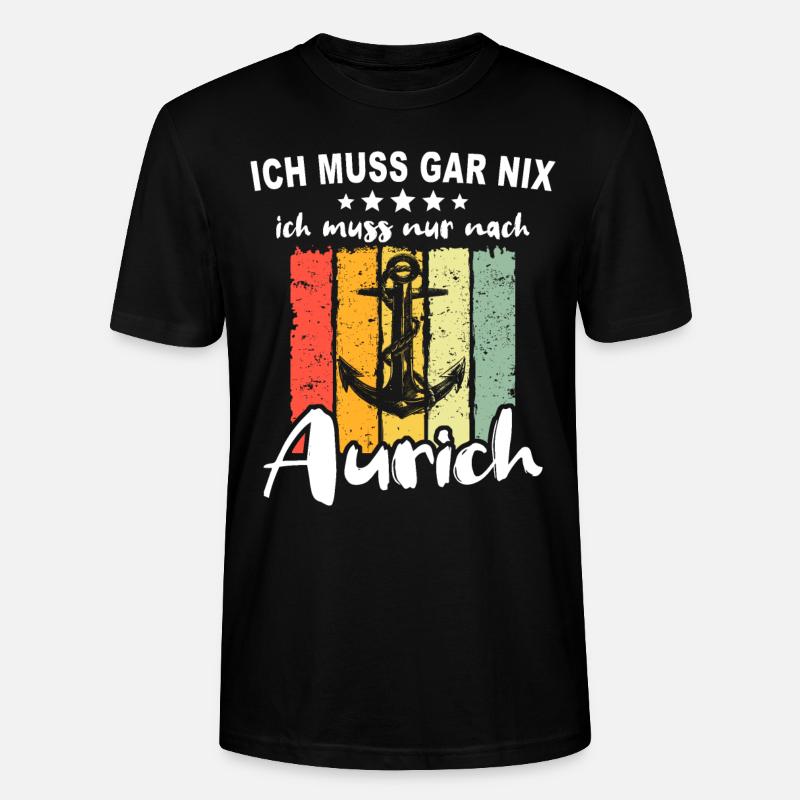 Aurich Spruch - Stanley/Stella Unisex Bio-T-Shirt CRAFTER - Schwarz